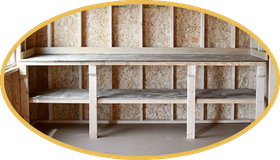 Loft Storage, Shelves & Workbenches